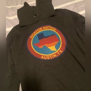 AVIATOR NATION AUSTIN TEXAS BLACK PULLOVER HOODIE XXL